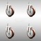 Service Caster 5 Inch 316SS Maroon Polyurethane Wheel Swivel 12mm Threaded Stem Caster Set SCC-SS316TS20S514-PPUB-MRN-M1215-4 - alternate 1